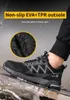 Sapatos de segurança sapatos de segurança homens mulheres anti-esmagamento aço toe boné indestrutível luz respirável tênis sapatos de trabalho botas de segurança 231128