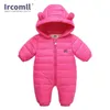 Ircomll infantile bébé printemps automne barboteuse veste combinaison bébé enfant en bas âge hiver barboteuse mignon à capuche combinaison de neige avec des gants 231129