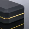 Jewelry Pouches Luxury Bracelet Box Velvet Storage Case Organizer Holder With LED Light Black
