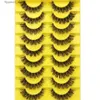 False Eyelashes 10 Pairs False Eyelashes 6D Super Fluffy Wispy Faux Mink Eyelashes Cat Eye Effect Dramatic Lashes Eyelash Extension Makeup Q231129