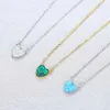 French Retro Romantic Heart Opal Pendant Necklace Women Luxury Brand Plating 18k Gold s925 Silver Necklace Charm Sexy Female Collar Chain High-end Jewelry Gift