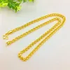 Chokers Fashion Luxury Thailand Sand Gold 14K Halsband Tjock gul kedja för kvinnor Män Bröllop Engagemangsmycken gåvor 231129