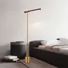 Lampy podłogowe liniowe drewno LED lampa podłogowa nowoczesna minimalistyczna replika lampy projektant led dekoracja salonu nocna pionowa lampa podłogowa na poddaszu W0428