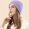 Berretti Cappello lavorato a maglia Berretti antivento Berretti invernali Spessi e caldi Tinta unita Bonnet Skullies Casual SoftOutdoors Accessori