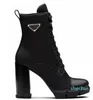 Botas de placa de designer com tornozelo feminino couro preto outono e inverno botas com alta qualidade festa de casamento sapatos enxadas caixa de fábrica