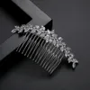 Jóias de cabelo de casamento LUOTEEMI Luxo Zircon Nupcial Pente de Cabelo Elegante Flor CZ Pente de Cabelo Clipe Mulheres Acessórios de Cabelo de Casamento Memorial Day Presente 231128