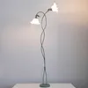 Lampy Podłogowe Vintage Styl Duszpasterski Salon Lampy Podłogowe Zielony Kolor Kształt Kwiatu Szklane Kinkiety Sypialnia Stojące Światło Podłogowe LED E27 W0428