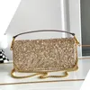 Evening Bags Fashion embroidered beaded dinner bag high quality chain handbag designer shoulder multifunctional Joker Crossbody 231128