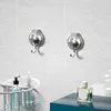 Haczyki 2 sztuki srebrne montowane na ścianie wytrzymałe próżniowe ssanie kubka bez uderzenia wieszaki w łazience kuchnia sypialnia oszczędzaj miejsce