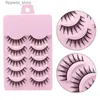 Falska ögonfransar ögonmakeup accessoarer 5 par set cos cross falska ögonfransar lash förlängning 3d gäng japansk fairy little djävul cosplay 5 par q231129