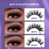 False Eyelashes GROINNEYA Cat Eye Lashes Fluffy Volume Mink False Eyelashes Winged End Eye Elongated Eyelashes 3D Mink Lashes Thick Fake Eyelash Q231129