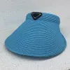 Designer Boll Caps unisex Reversed Letter Logo Ptriangle Etikett Candy Color Large Brim Empty Top Hat Sun Shield SunRiding Hat Strå Straw Sticked Fisherman Hat