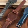 Watch Bands Oil Wax Leather Bund Strap 18mm 19mm 20mm 21mm 22mm Watch Band Handmade Genuine Leather Watch Bund Accessories 231128