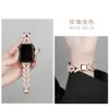 Luxury Wearable Smart Straps V V V Beads Drill Diamond Tipped Metal Wrist Band Rem för Apple Watch Series 3 4 5 6 7 8 Ultra 49mm 38 40 41 42 44 45mm