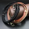 Genuine Leather Adjustable Bag Strap Black Shoulder Handle Handbag Strap Replacement Women Bag Accessories 1 5cm Width 210901242P