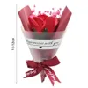 1 pieza de jabón ramo de rosas decoración de regalo del día de San Valentín hermosa apariencia rica espuma perfumada jabón de flores decoración del hogar 231127