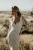 Bohemian Lace Mermaid Suknie ślubne dla panny młodej 2024 Seksowne backless country ślubne suknie ślubne długie rękawy Boho Beach Vestido de novia