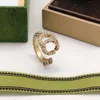 Tenha selos com anéis de cluster cravejados de diamantes em latão vintage para amantes de designers de joias de presente para homens e mulheres de alta qualidade CHG23112915-12 flybirdlu