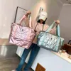 Adjustable Space Cotton Travel Bag Fashion Cabin Tote Handbag Carry On Luggage Waterproof Fitness Shoulder For Women 202211271A