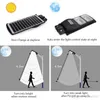 All In One Solar LED Street Light 30W / 60W / 90W LED SOLAR LUMILES PIR MOTION CAPTEUR LAMPE DE TIMAGE AVEC TÉMORIE POUR PLAZA GARDING LL