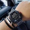 Designer Ri Mliles Luxury Watchs Mechanical Watch RM035 Swiss Automatic Movement Full Carbon Fiber Shell Sapphire Mirror Importerad gummi WatchBandLU6B