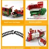 Suministros de juguetes de Navidad Tren eléctrico Juego de trenes de Navidad Vías de ferrocarril Juguetes para decoración de árbol de Navidad con luz de sonido para niños Regalos de Navidad Decoración de bricolaje 231124