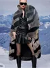 Women's Fur 2023 Winter Fashion Mid Length Loose Long Sleeve Thickened Warm Tiger Pattern Faux Coat Women's Trend H420