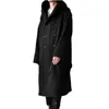 Herr ull blandar män ullrock höst/vintermode trend huva axlar avslappnad allt-i-ett plus size coat 231128