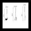 Servis uppsättningar 7 st cookware set nordisk stil lyxigt rostfritt stål keramiskt handtag köksredskap kök verktyg tillbehör