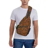 Sacs Duffel Boho Chic Modèle de peau de vache en corail et sac de poitrine marron foncé tendance grande capacité voyage joli cadeau multi-style