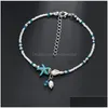 Anklets Boho Freshwater Pearl Charm Women Sandals Beads Ankle Bracelet Summer Beach Starfish Baded Bracelets Foot Jewelry Drop DHBGT