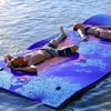 Uppblåsbara flottörrör flytande vattendyna matta tårresistent 2-lagers XPE roll-up ö för Pool Lake Ocean Swimming182w