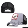 ボールキャップシカの動物刺繍コットンケース野球帽メッシュ通気性調整可能なスナップバック帽子202ドロップD DH4ZK