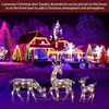 Favor de festa 3-pc família de cervos iluminados - decoração de inverno de natal ao ar livre para quintais frontais decorações de natal casa navidad 202203z