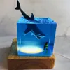 3D LED-nachtlampje Shark Diver Decoratie Nieuwigheid Cadeau voor kinderen Slaapkamer Babykamer Decor USB Nachtkastje Lamp Voor thuis H0922199z