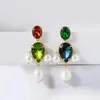 Baumeln Ohrringe Ästhetische Luxus Bunte Zirkon Vintage Perle Tropfen Für Frauen 2023 Trend Zubehör Schmuck Geschenke Ungewöhnlich