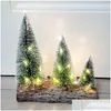 Suministros de juguetes navideños Árbol de Navidad con LED Año Nuevo Pequeño Pino Adornos De Navidad Escritorio Mini Drop Delivery Juguetes Regalos Fiesta T Dh6Ft