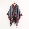 Lenços estilo indiano moda geométrica borla pashmina poncho e capas casaco mulheres lenços outono inverno quente xale cachemire cachecóis 231128