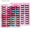 False Eyelashes Russian Strip Lashes 5/10/20 pairs Fluffy Mink Lashes 3D False Eyelashes Russian Eyelashes DD Curl Fake Eyelashes Make Up Tools Q231129