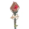 Present Wrap Stake Decor Garden Decoration Ornament Outdoor Decorative Stakes Gardening Bird House Grass Lawn Park