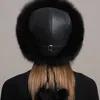 Chapeaux à large bord seau 100 chapeau de fourrure naturelle femmes casquette épaisse hiver chaud mode féminine pour avec cache-oreilles 231128