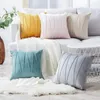 CUSHIONDECORATIVE KULLOT VALVET RIKED EMBRODERY CUSHION COVER 30x50 45x45 50x50cm Solid Color Square Moden Home Decoration Throw Pudowcase AJJ033AML 231128