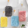 Towel Thickened Chenille Hand Kitchen Bathroom Super Absorbent Cleaning Dishcloth Hanging Loops Quick Dry Microfiber Towels