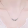 Pendant Necklaces Foydjew 2023 Japanese And Korean Fashion Imitation Moissanite Straight Row Smile For Women Clavicle Chain