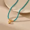 Pendentif Colliers Classique Irrégulier Original Pierre Chaîne À La Main Coeur Perle Collier Pour Femmes OL Vacances Cadeau