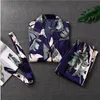 Fdfklak Spring Autumn Pyjamas Women Night Suits Two Piece Sleepwear Set Long Sleeve Silk Pajamas Pijama Womens Loungewear Q1198290E