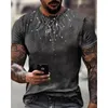 남성용 T 셔츠 고품질 패션 남성 의류 대형 티 Y2K Fire Rhinestone 디자이너 짧은 슬리브 탑 Holyday Casual Street 티셔츠