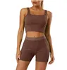 Piece Women's Two Pants 2023 Women Clothing Tank Tops 2 Shorts Set Skims Two Piece Lounge Wear Leging Yoga Gym Fitness Set 680 S