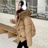 Women's Down Parkas Black Down Jacket Women Coat Hooded Fashion American Streetwear Y2K Style Duck Down Feather Fe Winter Khaki Short Outwear L231129