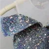 Abiti da ragazza Prima Comunione Spalla senza maniche Pulisci paillettes Flower Girls Dress Wedding Party Dance Beauty Pageant Fantasy Kids Gift